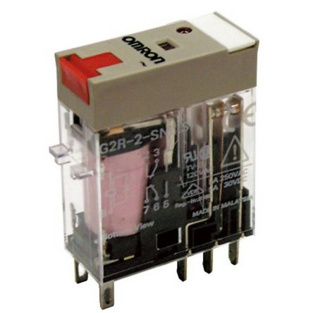 Omron Plug In Power Relay, 110V ac Coil, 5A Switching Current, DPDT [G2R-2-SNI 110VAC (S)]; 266-2983