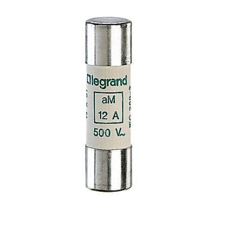 Legrand 12A M Ceramic Cartridge Fuse, 14 x 51mm [0 140 12]; 266-3112