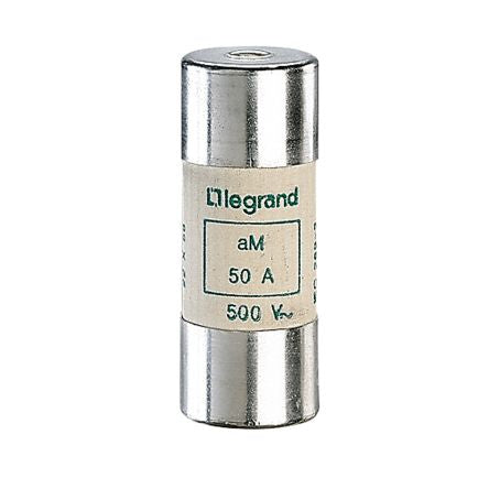 Legrand 50A M Ceramic Cartridge Fuse, 22.2 x 58mm [0 151 50]; 266-3162
