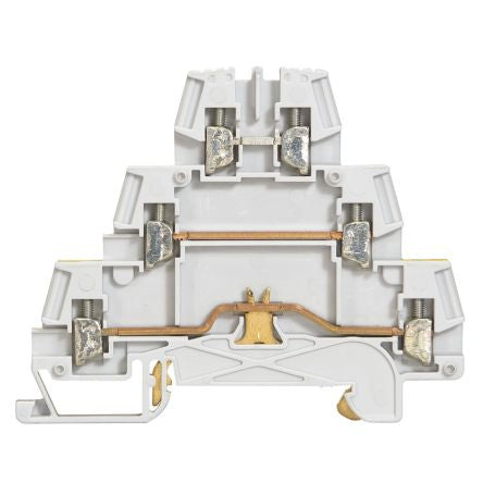 Legrand 0 371 52 Green, Grey, Yellow, 2.5mm², 3-Level, Screw Terminal Termination, ATEX [0 371 52]; 266-3274