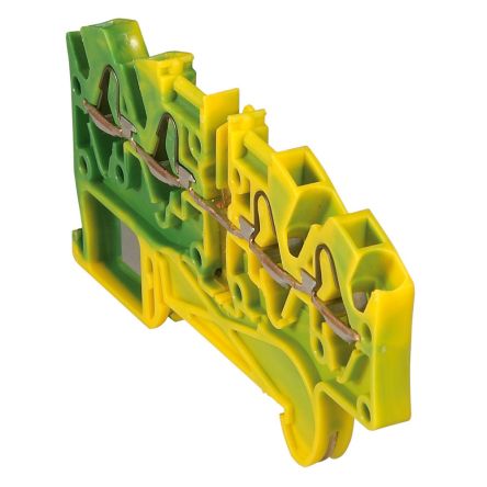 Legrand 0 372 12 Green, Yellow, 4mm², Spring Terminal Termination [0 372 12]; 266-3278
