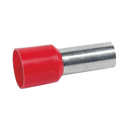 Legrand, Starfix Insulated Ferrule, 18mm Pin Length, 8.9mm Pin Diameter, Red [0 376 77]; 266-3324