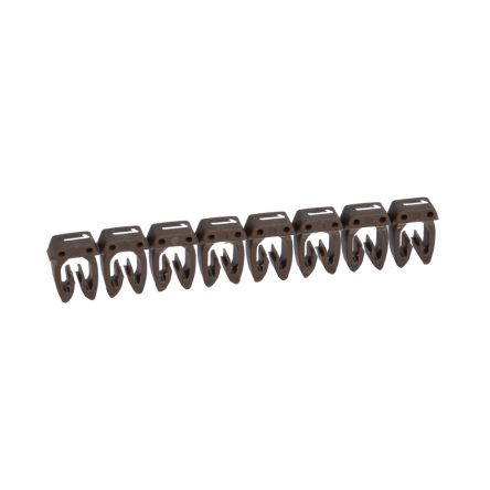 Legrand CAB3 Clip On Cable Marker, White on Brown, Pre-printed "1", 3.8 → 5mm Cable, for Marking of Wiring, [0 382 31]; 266-3365