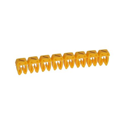 Legrand CAB3 Clip On Cable Marker, Black on Yellow, Pre-printed "/", 2.7 → 3.9mm Cable, for Marking of Wiring, [0 382 80]; 266-3377