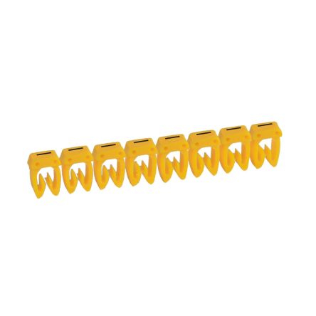 Legrand CAB3 Clip On Cable Marker, Black on Yellow, Pre-printed "I", 3.8 → 5mm Cable, for Marking of Wiring, [0 383 68]; 266-3389