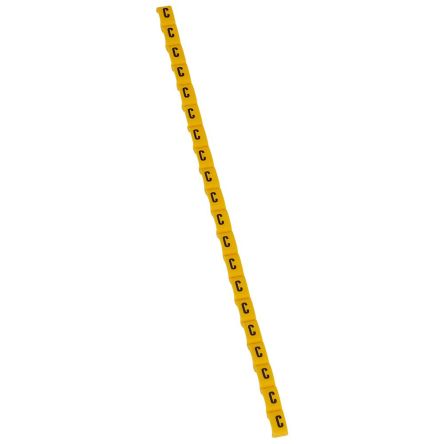 Legrand Clip On Cable Marker, Black on Yellow, Pre-printed "C", for Cable, 0 384 12 [0 384 12]; 266-3414