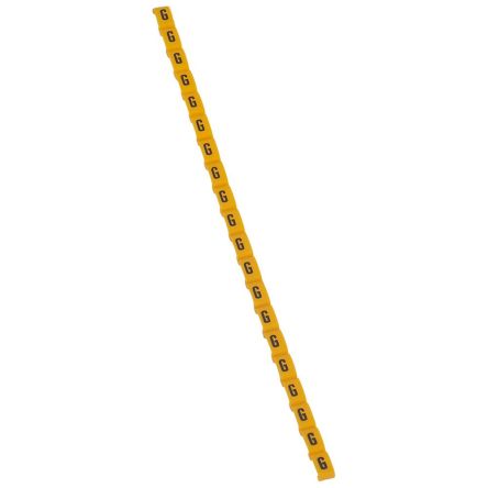 Legrand Clip On Cable Marker, Black on Yellow, Pre-printed "G", for Cable, 0 384 16 [0 384 16]; 266-3416