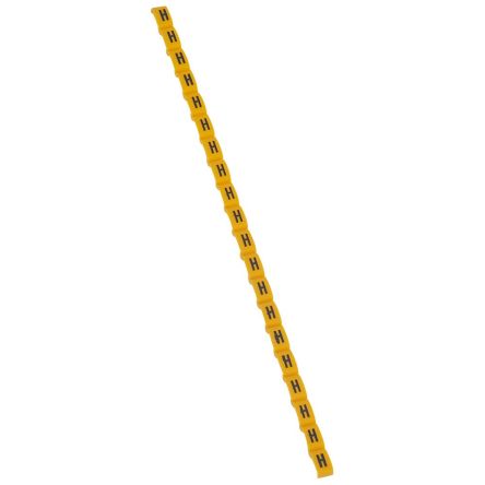 Legrand Clip On Cable Marker, Black on Yellow, Pre-printed "H", for Cable, 0 384 17 [0 384 17]; 266-3418