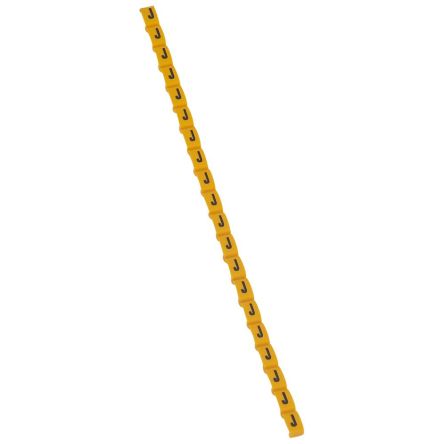 Legrand Clip On Cable Marker, Black on Yellow, Pre-printed "J", for Cable, 0 384 19 [0 384 19]; 266-3420