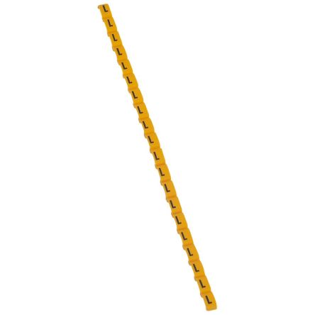 Legrand Clip On Cable Marker, Black on Yellow, Pre-printed "L", for Cable, 0 384 21 [0 384 21]; 266-3422