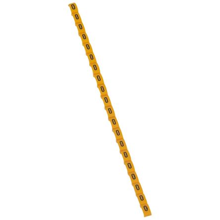 Legrand Clip On Cable Marker, Black on Yellow, Pre-printed "O", for Cable, 0 384 24 [0 384 24]; 266-3426