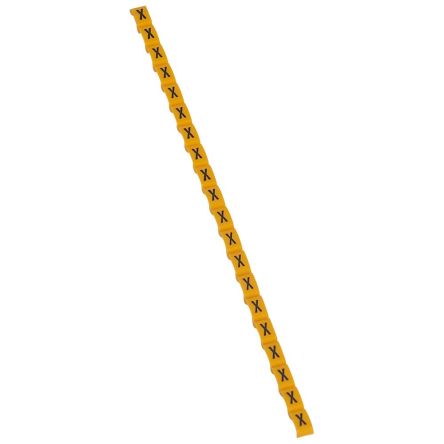 Legrand Clip On Cable Marker, Black on Yellow, Pre-printed "X", for Cable, 0 384 33 [0 384 33]; 266-3433
