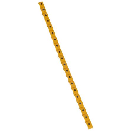 Legrand Clip Tag Cable Marker, Black on Yellow, for Cable, 0 384 41 [0 384 41]; 266-3436