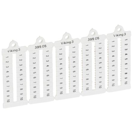 Legrand Number Marker Plate for use with  for use with Terminal Blocks [0 395 05]; 266-3464