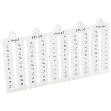 Legrand Cable Marker, White, for Terminal Blocks, 0 395 09 [0 395 09]; 266-3465