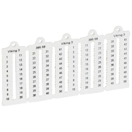 Legrand Number Marker Plate for use with  for use with Terminal Blocks [0 395 59]; 266-3472