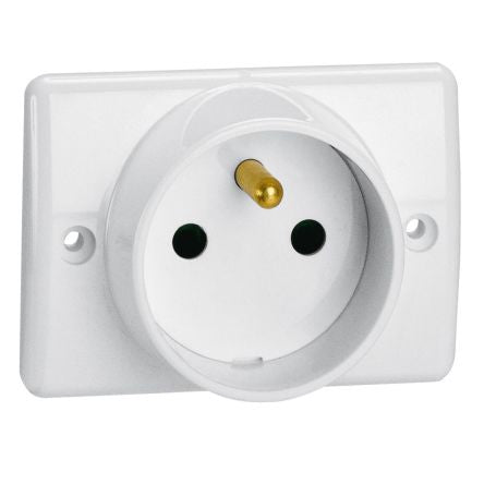 Legrand White 1 Gang Power Socket, 2 Poles, 16A [0 508 60]; 266-3486