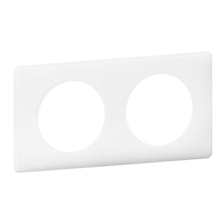 Legrand White 2 Gang Plastic Gang Plate [0 666 32]; 266-3538