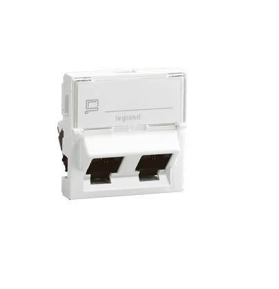 Legrand Mosaic Series RJ45 Socket, Flush Mount, Cat6 [0 765 06]; 266-3600