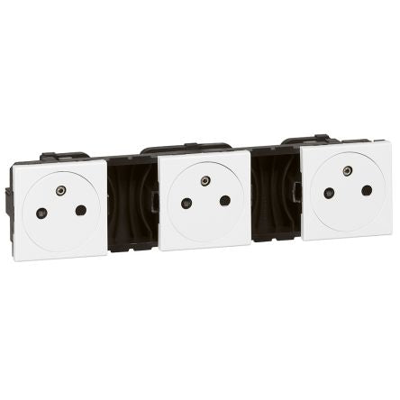 Legrand White 3 Gang Electrical Socket, 2 Poles, 16A [0 771 36]; 266-3608