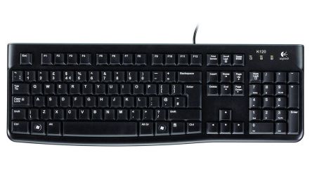 Logitech Keyboard K120 Wired USB Keyboard, QWERTY (Italy), Black [920-002517]; 266-4273