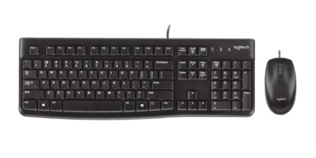 Logitech MK120 Coded Keyboard and Mouse Combo Wired Keyboard and Mouse Set, QWERTY (Italy), Black [920-002543]; 266-4275