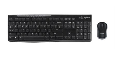 Logitech MK270 Wireless Keyboard and Mouse Combo Wireless Keyboard and Mouse Set, QWERTY (Italy), Black [920-004512]; 266-4276