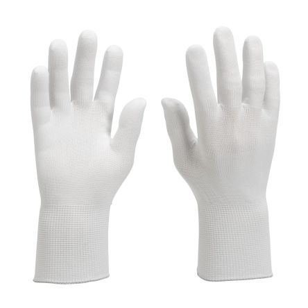 Kimberly Clark G35 White Nylon General Purpose Gloves, Size 7, Seamless Nylon Coating [38717]; 266-4318