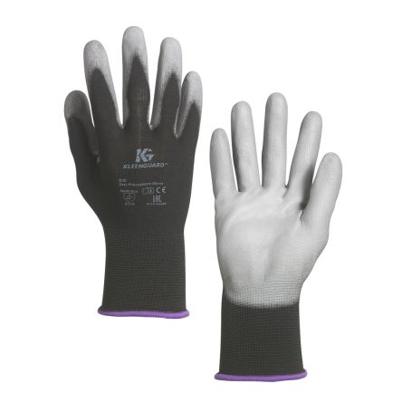 Kimberly Clark G40 Black Nylon Abrasion Resistant, Cut Resistant Gloves, Size 7, Polyurethane Coating [38726]; 266-4323
