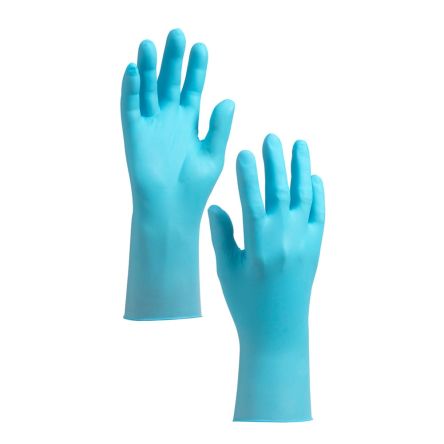 Kimberly Clark G10 Blue Nitrile Disposable Gloves, Size 7, Small [57371]; 266-4354
