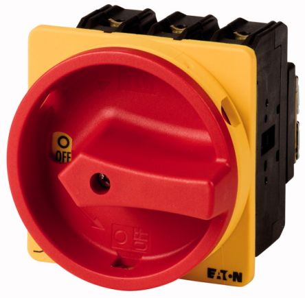 Eaton 3 Pole Flush Mount Isolator Switch - 63A Maximum Current, 30kW Power Rating, IP65 (Front) [013198 P3-63/EA/SVB/2HI11]; 266-4591