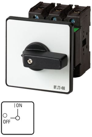 Eaton 3 Pole Rear Panel Isolator Switch - 100A Maximum Current, 55kW Power Rating, IP65 (Front) [014339 P3-100/Z/2HI11]; 266-4592