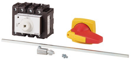 Eaton 3 pole + N Pole Rear Panel Isolator Switch - 100A Maximum Current, 55kW Power Rating, IP65 (Front) [172832 P3-100/M4/K2-PR/N/HI11]; 266-4641