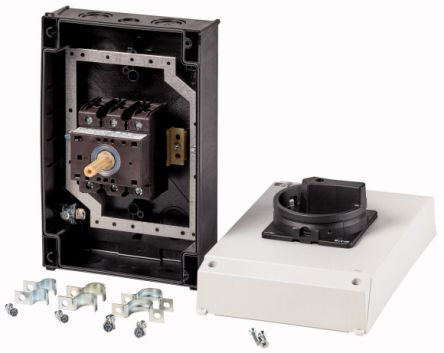 Eaton 3 Pole Surface Mount Isolator Switch - 63A Maximum Current, 30kW Power Rating, IP65 [182422 P3-63/I4/MBS/SVB-SW]; 266-4670