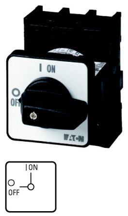Eaton 3 Pole Surface Mount Isolator Switch - 63A Maximum Current, 30kW Power Rating, IP65 [207342 P3-63/I3/SVB/N/HI11]; 266-4732