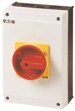 Eaton 3 pole + N Pole Surface Mount Isolator Switch - 63A Maximum Current, 30kW Power Rating, IP65 [207350 P3-63/I4/SVB/N/HI11]; 266-4736