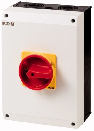 Eaton 3 pole + N Pole Surface Mount Isolator Switch - 100A Maximum Current, 55kW Power Rating, IP65 [207380 P3-100/I5/SVB/N/HI11]; 266-4749