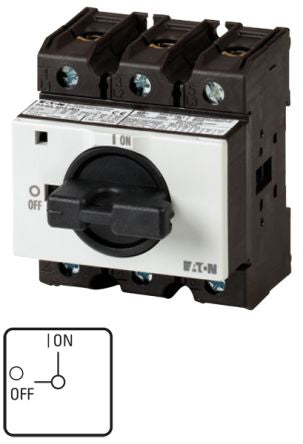 Eaton 3 pole + N Pole Panel Mount Isolator Switch - 63A Maximum Current, 30kW Power Rating, IP30 (Front) [022267 P3-63/IVS/N]; 266-4762