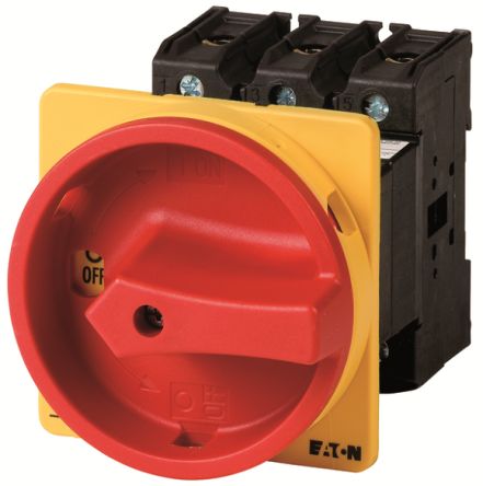 Eaton 3 pole + N Pole Rear Panel Isolator Switch - 100A Maximum Current, 55kW Power Rating, IP65 (Front) [024636 P3-100/V/SVB/N]; 266-4786