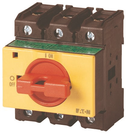 Eaton 3 pole + N Pole Panel Mount Isolator Switch - 63A Maximum Current, 30kW Power Rating, IP30 (Front) [041616 P3-63/IVS-RT/N]; 266-4812