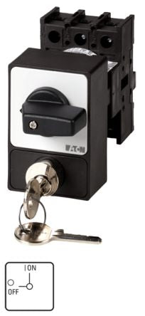 Eaton 3 Pole Flush Mount Isolator Switch - 25A Maximum Current, 11kW Power Rating, IP65 (Front) [050966 P1-25/E/SVA(S)]; 266-4834