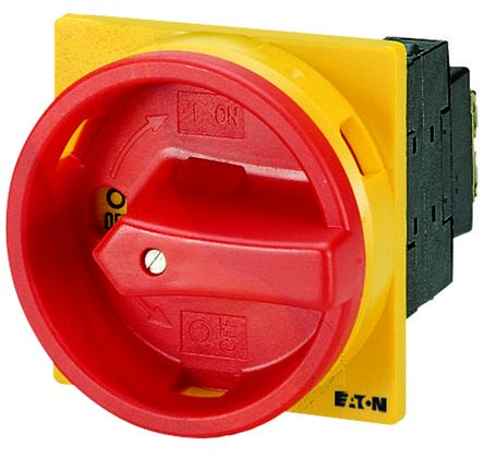 Eaton 4 Pole Flush Mount Isolator Switch - 32A Maximum Current, 11kW Power Rating, IP65 (Front) [057859 P1-32/EA/SVB/N/HI11]; 266-4849