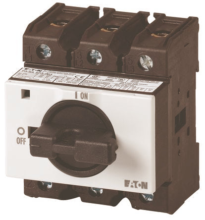 Eaton 3 pole + N Pole Panel Mount Isolator Switch - 100A Maximum Current, 55kW Power Rating, IP30 (Front) [067356 P3-100/IVS/N/HI11]; 266-4859