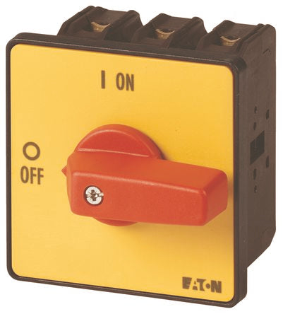 Eaton 3 pole + N Pole Flush Mount Isolator Switch - 100A Maximum Current, 55kW Power Rating, IP65 (Front) [007280 P3-100/E-RT/N]; 266-4868