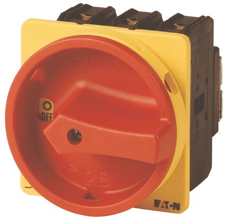 Eaton 3 pole + N Pole Flush Mount Isolator Switch - 100A Maximum Current, 55kW Power Rating, IP65 (Front) [076843 P3-100/EA/SVB/N/HI11]; 266-4872