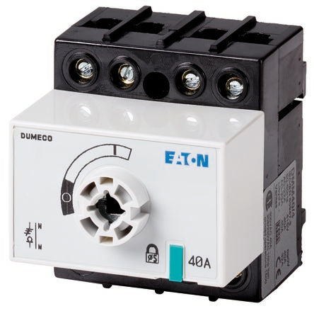 Eaton 4 Pole Surface Mount Isolator Switch - 40A Maximum Current, 22kW Power Rating, IP20 [1314053 DMM-40/4-SK]; 266-4900