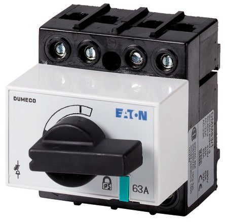 Eaton 3 pole + SN (direct) Pole Surface Mount Isolator Switch - 63A Maximum Current, 30kW Power Rating, IP20 [1314161 DMM-63/1]; 266-4910