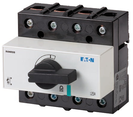Eaton 3 pole + SN (direct Pole Surface Mount Isolator Switch - 125A Maximum Current, 59kW Power Rating, IP20 [1314210 DMM-125/1]; 266-4917