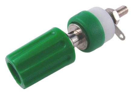 RS PRO 4mm Green Terminal Post, 60V dc, 15A, 4BA Thread [0]; 266-4930