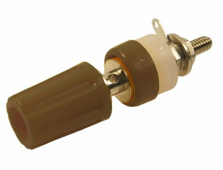 RS PRO 4mm Brown Terminal Post, 60V dc, 15A, 4BA Thread [0]; 266-4933